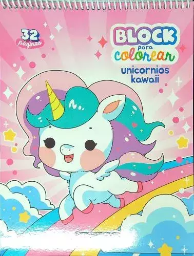 block para colorear - unic. kawaii anónimo