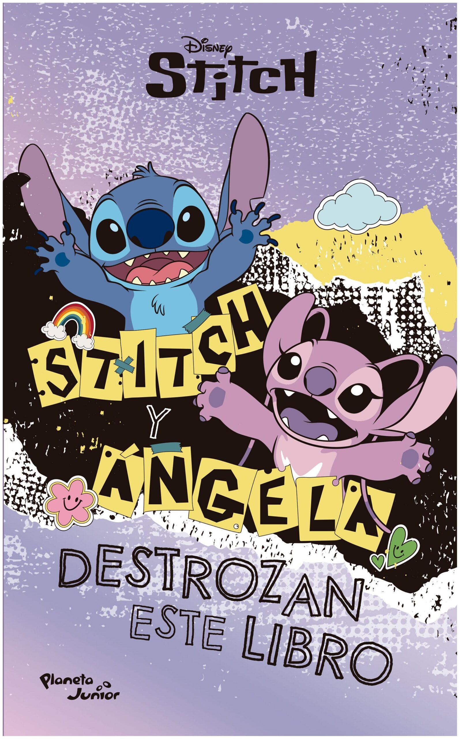 stitch & angel destrozan este libro - disney
