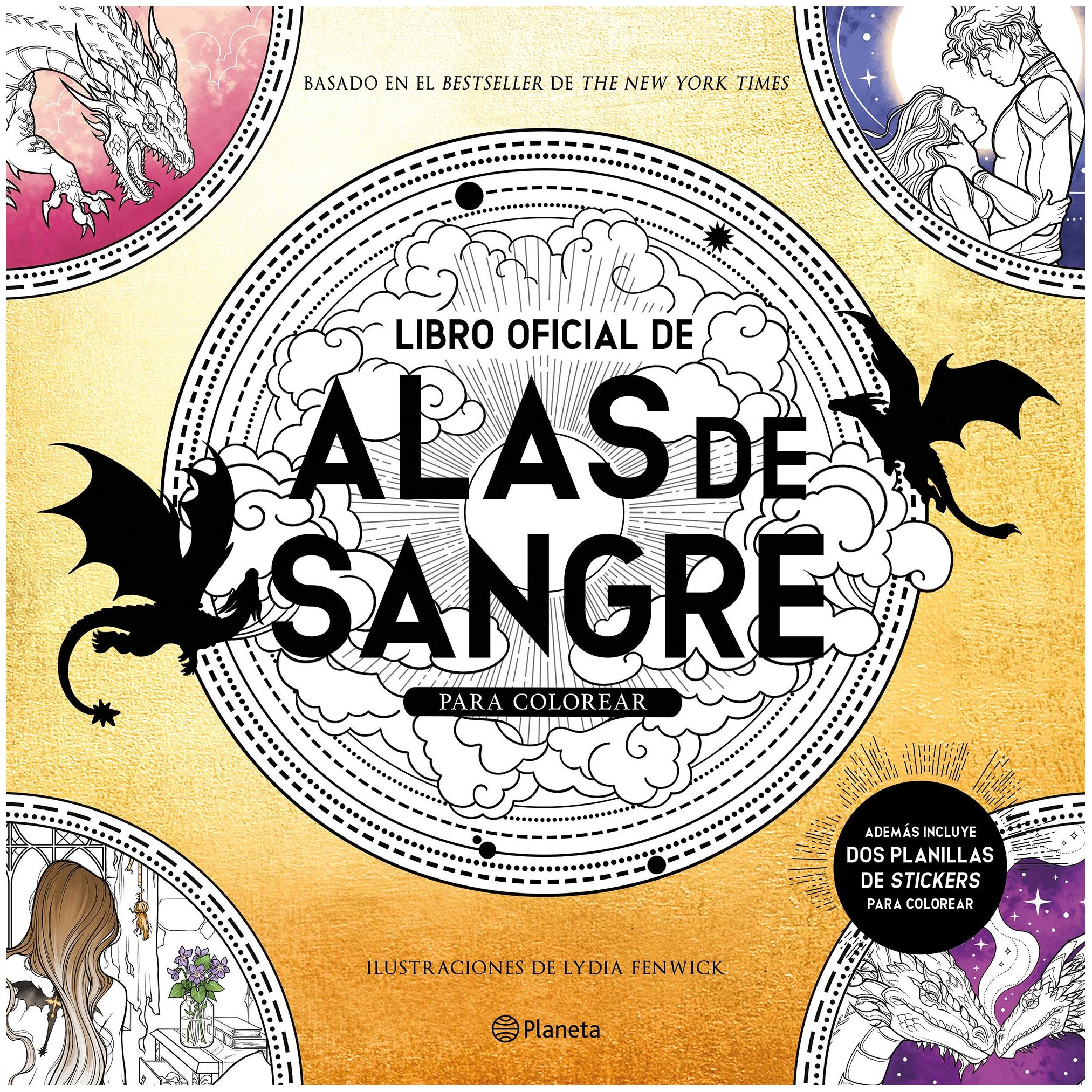 libro oficial de alas de sangre para colorear - lydia fenwick